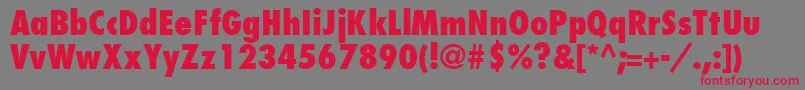 KudosBlackCondensedSsiExtraBoldCondensed Font – Red Fonts on Gray Background