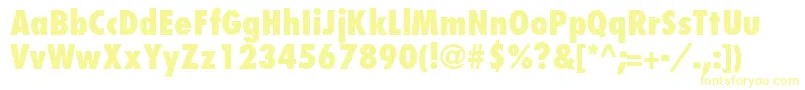 Шрифт KudosBlackCondensedSsiExtraBoldCondensed – жёлтые шрифты