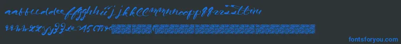 Californiaharvest Font – Blue Fonts on Black Background