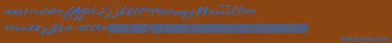 Californiaharvest Font – Blue Fonts on Brown Background