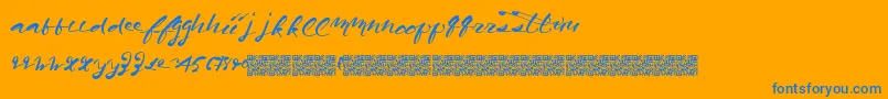 Californiaharvest Font – Blue Fonts on Orange Background