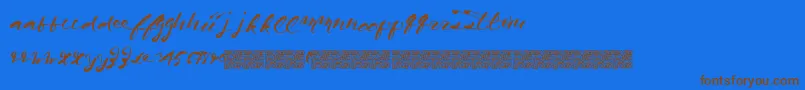 Californiaharvest Font – Brown Fonts on Blue Background
