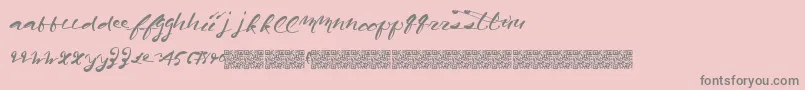 Californiaharvest-Schriftart – Graue Schriften auf rosa Hintergrund