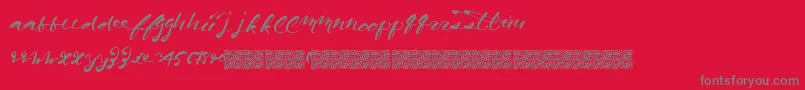 Californiaharvest Font – Gray Fonts on Red Background