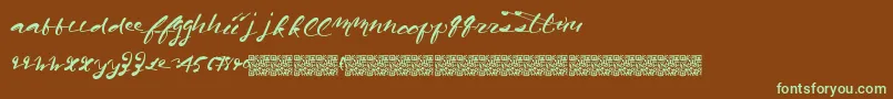 Californiaharvest Font – Green Fonts on Brown Background