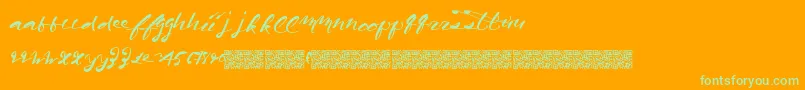 Californiaharvest Font – Green Fonts on Orange Background