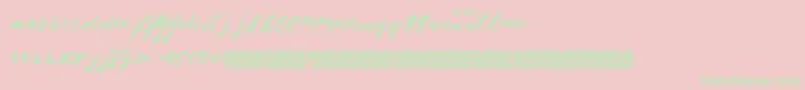 Californiaharvest-Schriftart – Grüne Schriften auf rosa Hintergrund