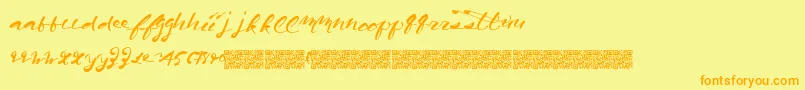 Californiaharvest Font – Orange Fonts on Yellow Background