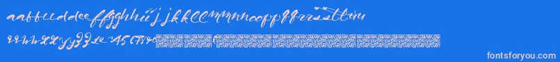 Californiaharvest-Schriftart – Rosa Schriften auf blauem Hintergrund