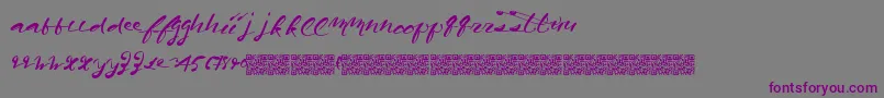 Californiaharvest Font – Purple Fonts on Gray Background