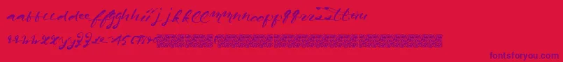 Californiaharvest Font – Purple Fonts on Red Background