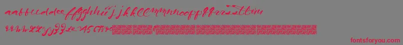 Californiaharvest Font – Red Fonts on Gray Background
