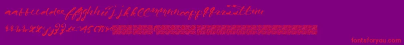Californiaharvest Font – Red Fonts on Purple Background