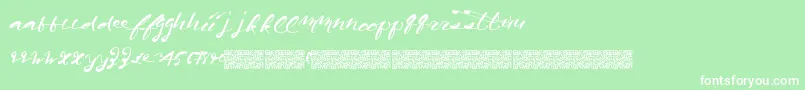Californiaharvest-Schriftart – Weiße Schriften auf grünem Hintergrund