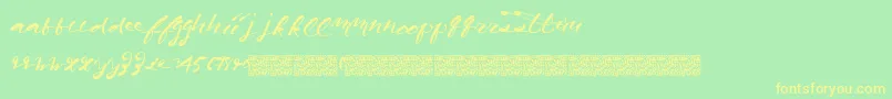 Californiaharvest Font – Yellow Fonts on Green Background