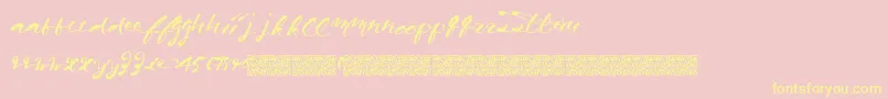 Californiaharvest Font – Yellow Fonts on Pink Background