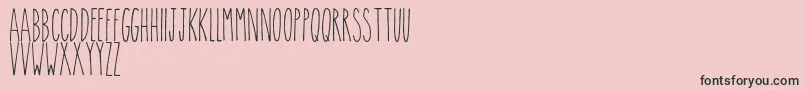 Theskinny-Schriftart – Schwarze Schriften auf rosa Hintergrund