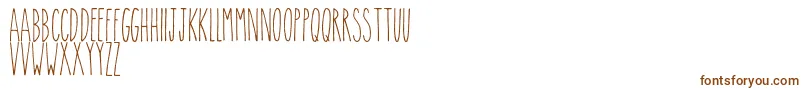 Шрифт Theskinny – коричневые шрифты на белом фоне
