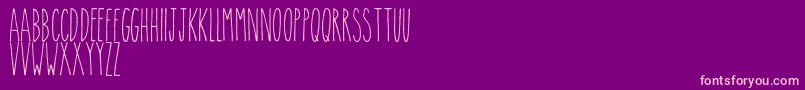 Theskinny Font – Pink Fonts on Purple Background