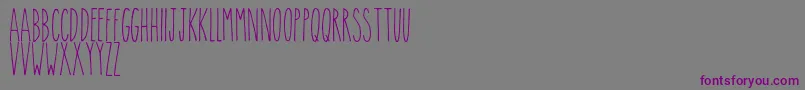 Theskinny-fontti – violetit fontit harmaalla taustalla