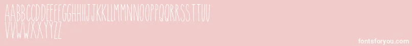 Theskinny-Schriftart – Weiße Schriften auf rosa Hintergrund