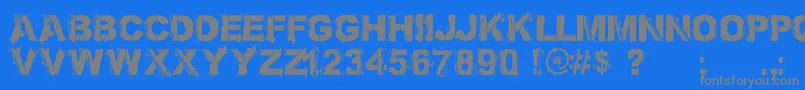 Czcionka BronxBystreets1.4PersonalUseOnly – szare czcionki na niebieskim tle