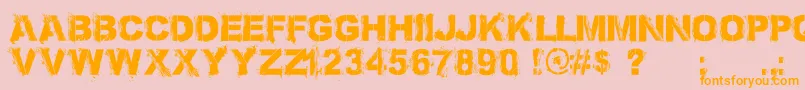 BronxBystreets1.4PersonalUseOnly Font – Orange Fonts on Pink Background