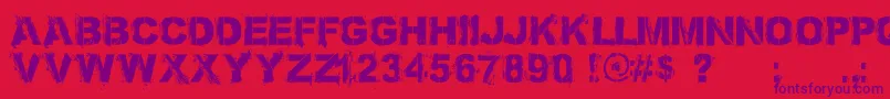 BronxBystreets1.4PersonalUseOnly Font – Purple Fonts on Red Background