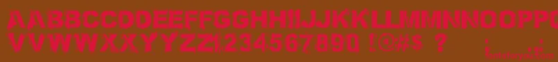 BronxBystreets1.4PersonalUseOnly-fontti – punaiset fontit ruskealla taustalla