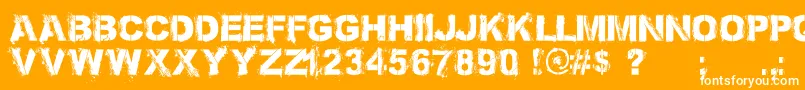 BronxBystreets1.4PersonalUseOnly-fontti – valkoiset fontit oranssilla taustalla