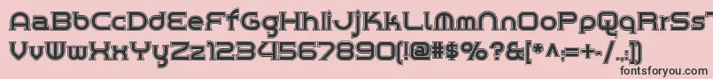 フォントChromeyellowinlinenf – ピンクの背景に黒い文字