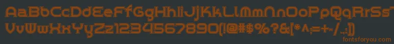 Chromeyellowinlinenf Font – Brown Fonts on Black Background
