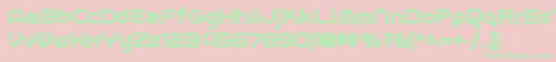 Chromeyellowinlinenf Font – Green Fonts on Pink Background