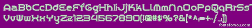 Chromeyellowinlinenf Font – Green Fonts on Purple Background