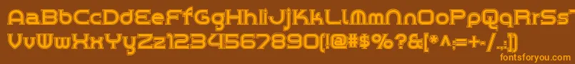 Шрифт Chromeyellowinlinenf – оранжевые шрифты на коричневом фоне