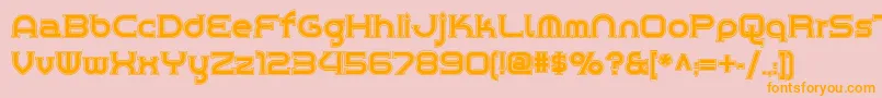 Chromeyellowinlinenf Font – Orange Fonts on Pink Background