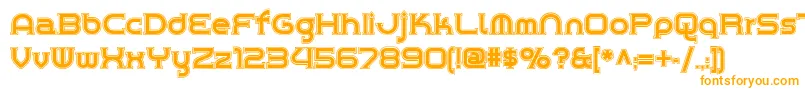 Chromeyellowinlinenf Font – Orange Fonts on White Background