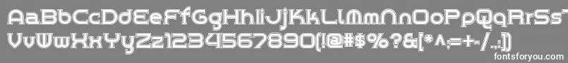 フォントChromeyellowinlinenf – 灰色の背景に白い文字