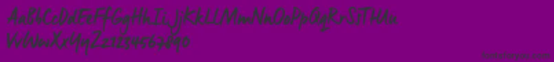 ManusSmoothTrial Font – Black Fonts on Purple Background