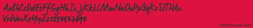 ManusSmoothTrial Font – Black Fonts on Red Background