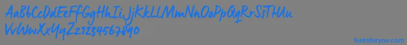 Więcej informacji o czcionce ManusSmoothTrial Czcionka ManusSmoothTrial – niebieskie czcionki na szarym tle