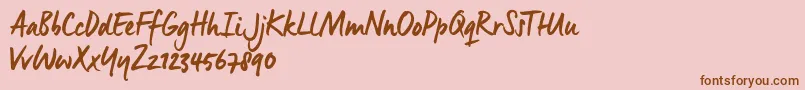 ManusSmoothTrial Font – Brown Fonts on Pink Background