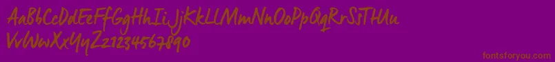 ManusSmoothTrial Font – Brown Fonts on Purple Background