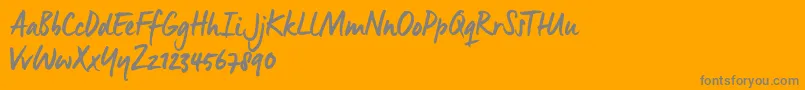 ManusSmoothTrial Font – Gray Fonts on Orange Background