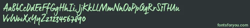 ManusSmoothTrial Font – Green Fonts on Black Background