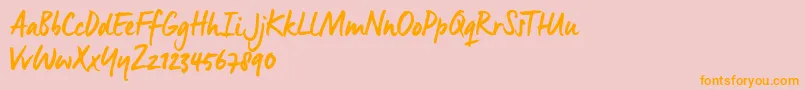 ManusSmoothTrial Font – Orange Fonts on Pink Background