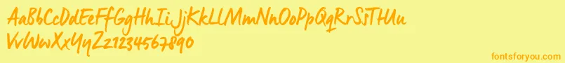 ManusSmoothTrial Font – Orange Fonts on Yellow Background