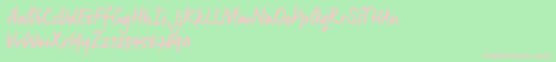 ManusSmoothTrial Font – Pink Fonts on Green Background