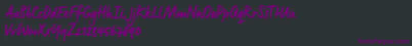 ManusSmoothTrial Font – Purple Fonts on Black Background