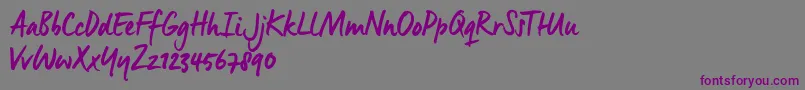 ManusSmoothTrial Font – Purple Fonts on Gray Background